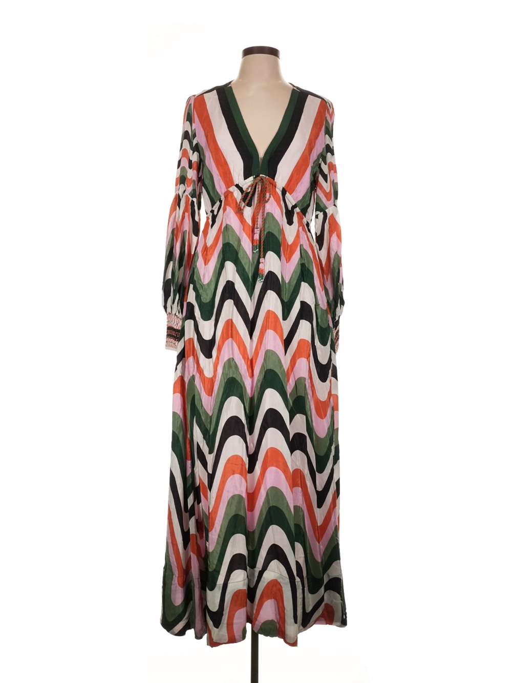 FARM Rio Wave Gradient Maxi Dress Size M EUC